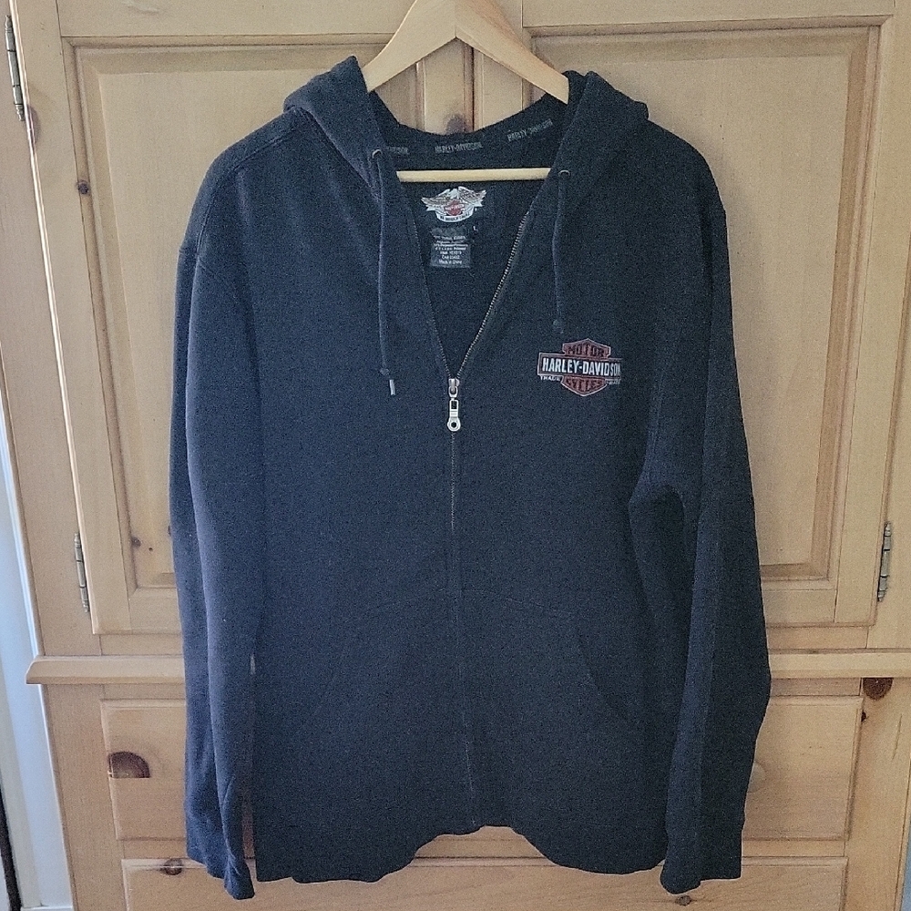 Harley-Davidson Black Zip Up Hoodie